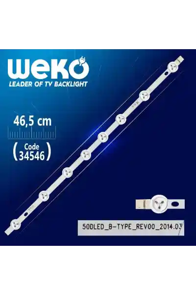 50DLED_B-TYPE_REV00 - 46.5 Cm 8 Ledli - WK-516 Led Tv Bar