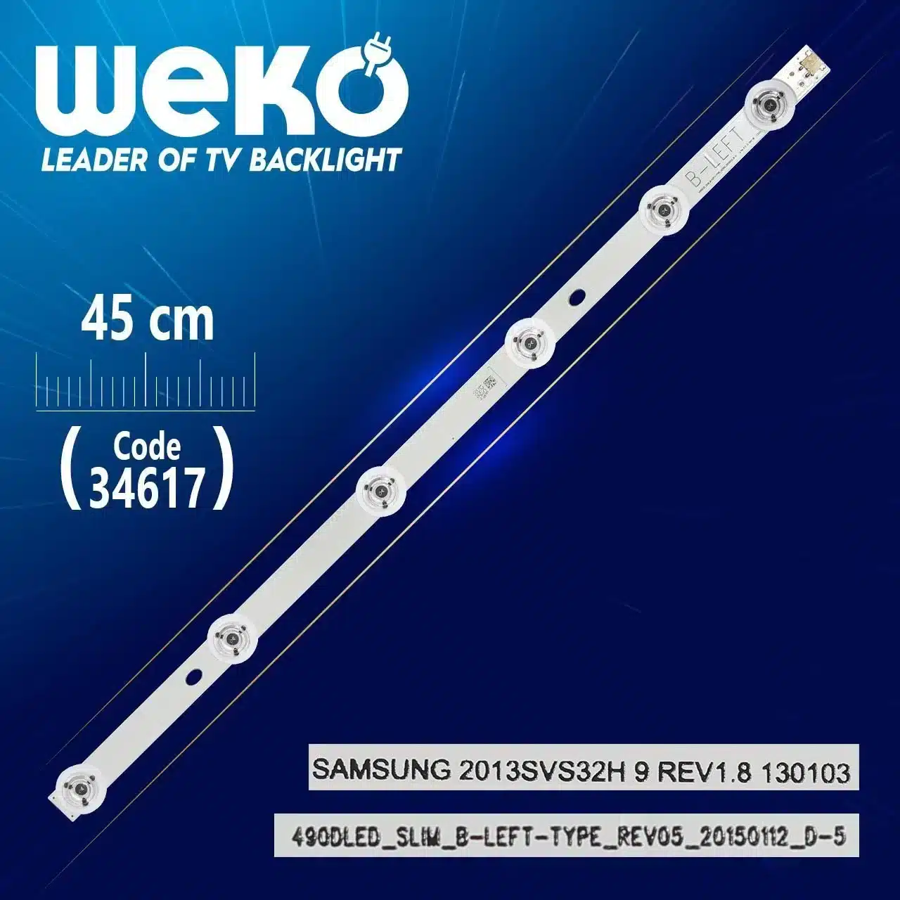 490DLED _ SLIM _ B-LEFT - TYPE _ REV05 _ 20150112 _ D-5 - 45 CM 6 LEDLİ (WK-663) Tv Led Bar