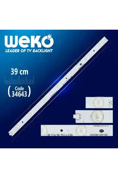 180-W00-390000H IC-B-HWT39D060L - 39 CM 7 LEDLİ (WK-114) Tv Led Bar