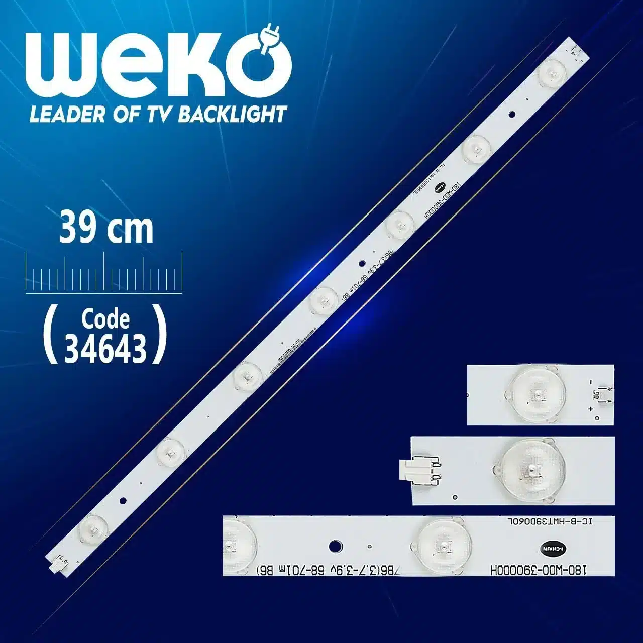 180-W00-390000H IC-B-HWT39D060L - 39 CM 7 LEDLİ (WK-114) Tv Led Bar