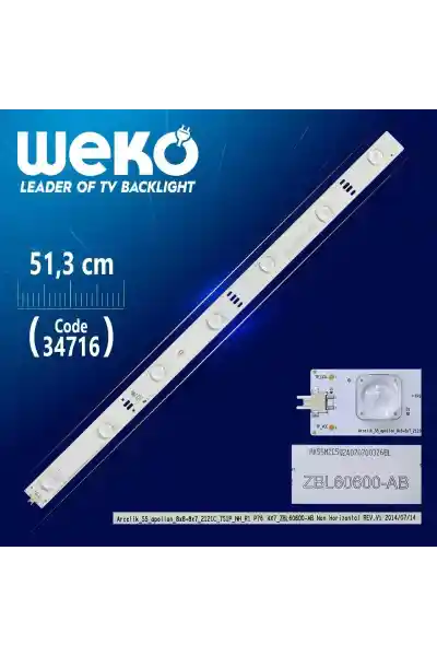 ARCELİK_55_APOLLON_8X8+8X7_2121C_7S1P_NH_R1 P76 4X7_ZBL60600-AB - 51.3 Cm 7 Ledli - WK-11/WK-044 Tv Led Bar