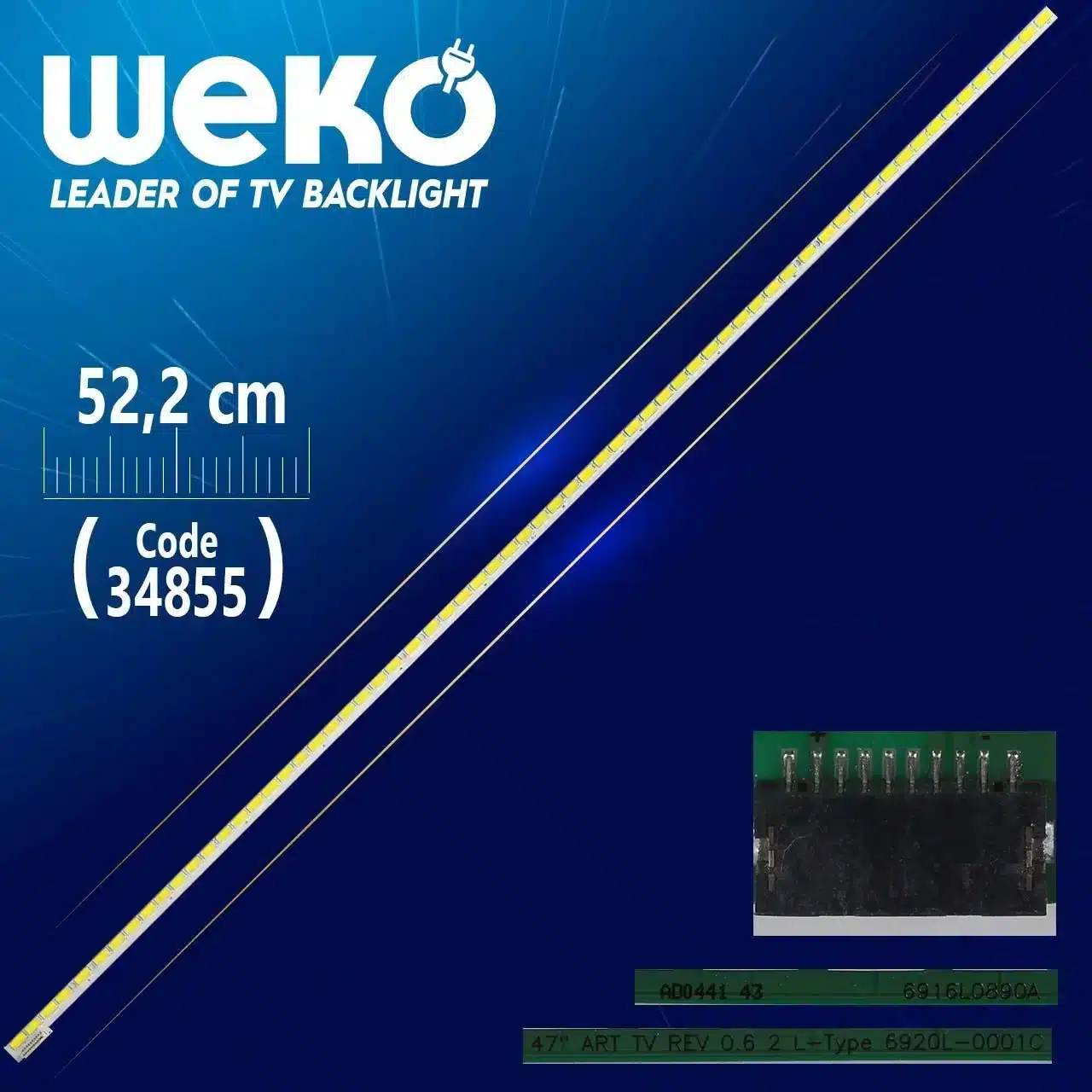 47'' ART TV REV 0.6 2 L-TYPE 6920L-0001C - 52.2 Cm 63 Ledli - WK-721 Led Tv Bar