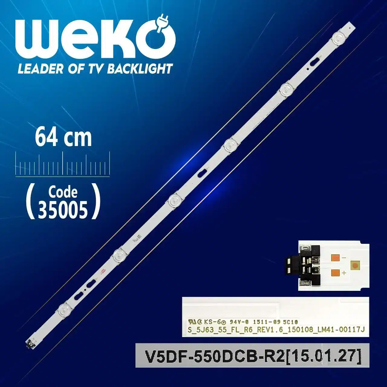 V5DF-550DCB-R2 - S_5J63_55_FL_R6_REV1.6_150108_LM41-00117J (RIGHT) - 64 CM 6 LEDLİ (WK-794) Tv Led Bar