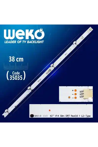 42'' V14 SLİM DRT REV0.6 1 L2 - TYPE - 6916L - 1684A - ( 38 Cm ) - 4 Ledli - (WK-815) Tv Led Bar