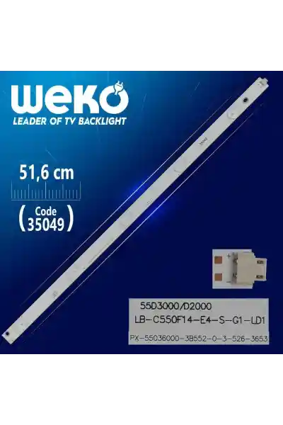 LB-C550F14-E4-S-G1-LD1 - LB55036 V0 - 51.6 Cm 5 Ledli - WK-226/WK-232 Led Tv Bar