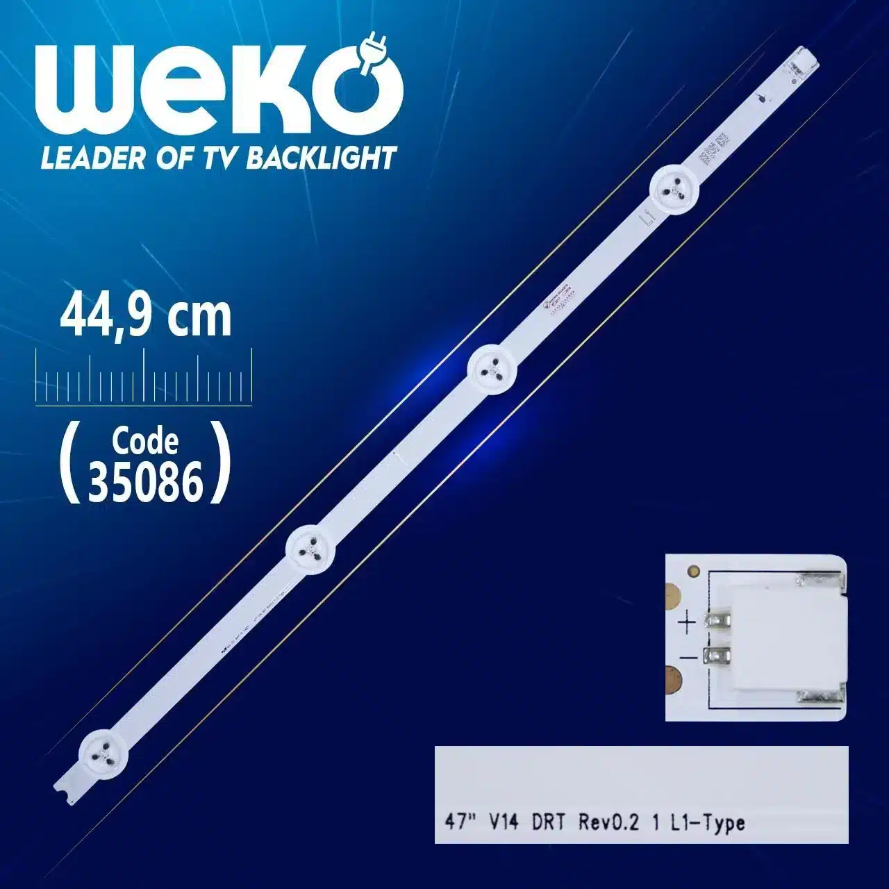 47'' V14 DRT REV0.2 1 L1-TYPE - 6916L 1566A - 44.9 Cm 4 Ledli - (WK-123) Tv Led Bar