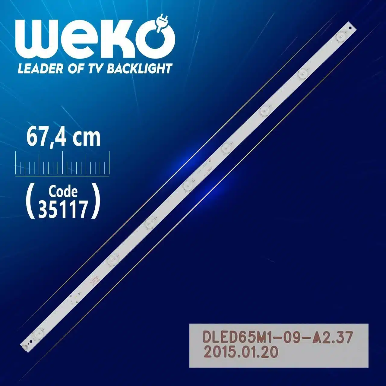 DLED65M1-09-A1 - DLED65M1-09-A2.37 - PN: 210-108-1095H - 67.4 Cm 9 Ledli - (WK-857) Tv Led Bar