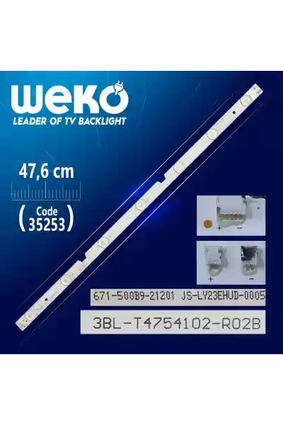 3BL - T4754102 - R02B - 671-500B9 - 21201 JS-LY23EHUD-0005 - 47.6 Cm 7 Ledli - (WK-910) Tv Led Bar
