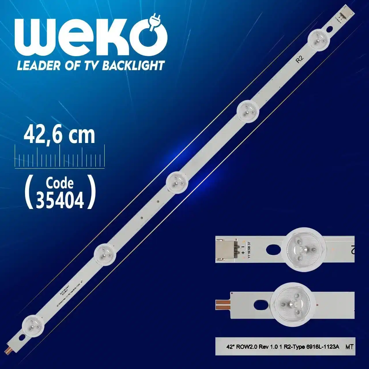 42'' ROW2.0 REV 1.0 1 R2-TYPE 6916L-1123A MT - 42.6 Cm 5 Ledli - WK-991 Led Tv Bar