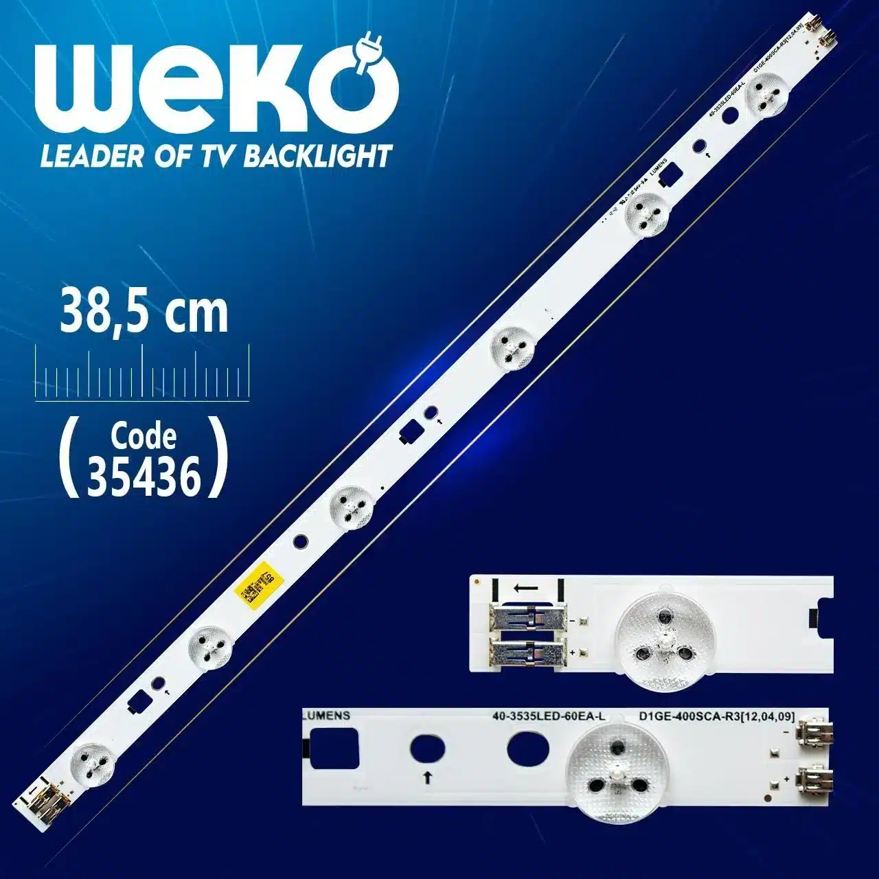 SAMSUNG 2012SVS40 3228 LEFT06 REV1.5 120412 - ( 38.5 Cm ) - 6 Ledli - (WK-275) Tv Led Bar