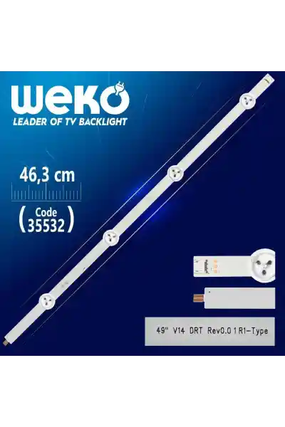 49'' V14 DRT REV0.0 1 R1-TYPE - 46.3 Cm 4 Ledli - WK-1065 Led Tv Bar