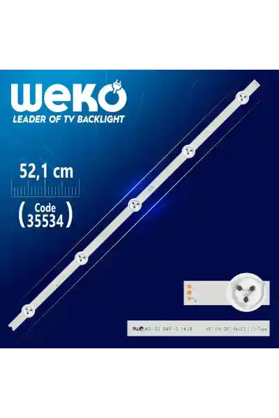 49'' V14 DRT REV0.0 1 L1-TYPE - 52.1 Cm 5 Ledli - WK-1067 Led Tv Bar