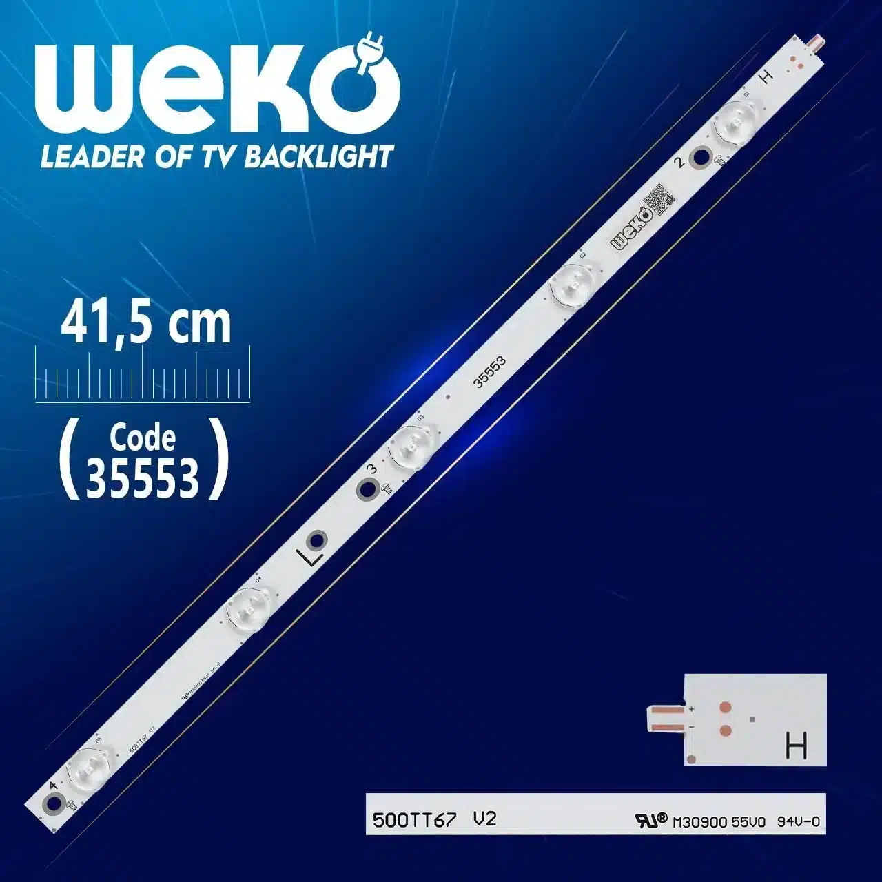 SX-11800729A0 -2B554-0-A-54F-2766 L - 500TT67 V2 - 5 Ledli 41.5 Cm - WK-437 Led Tv Bar