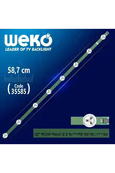 32'' ROW REV0.9 2 B-TYPE 6916L-1112A - 8 Ledli 58.7 Cm - WK-1098 Led Tv Bar