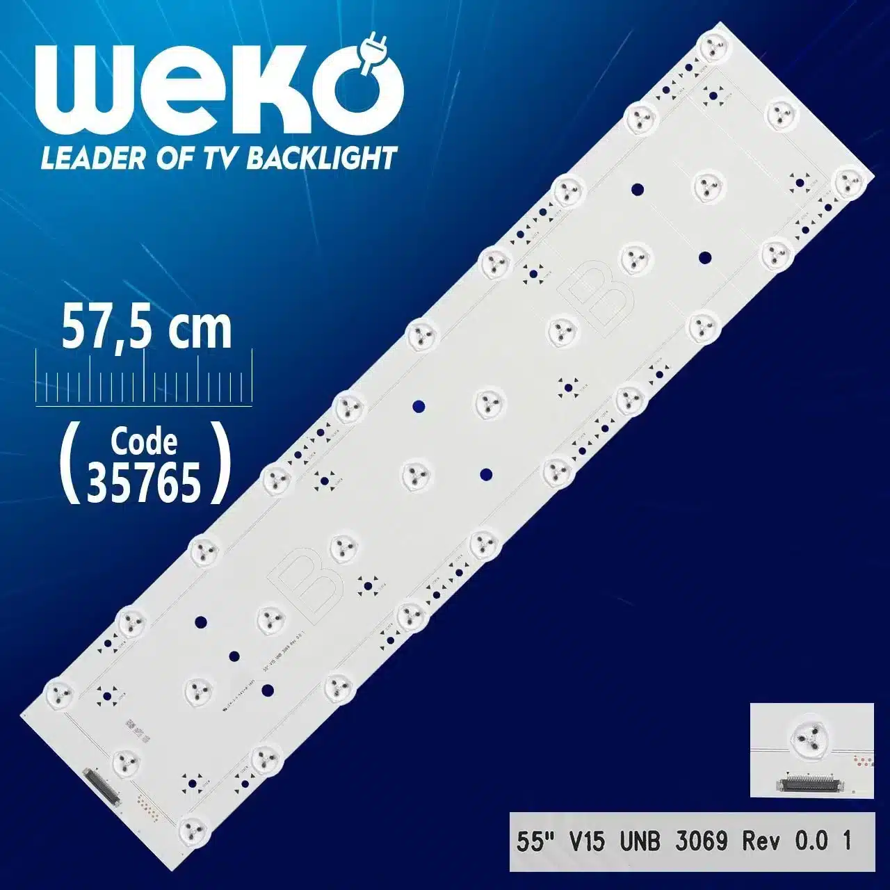 55'' V15 UNB 3069 REV 0.0 1 B - 57.5 Cm 30 Ledli - WK-1233 Led Tv Bar