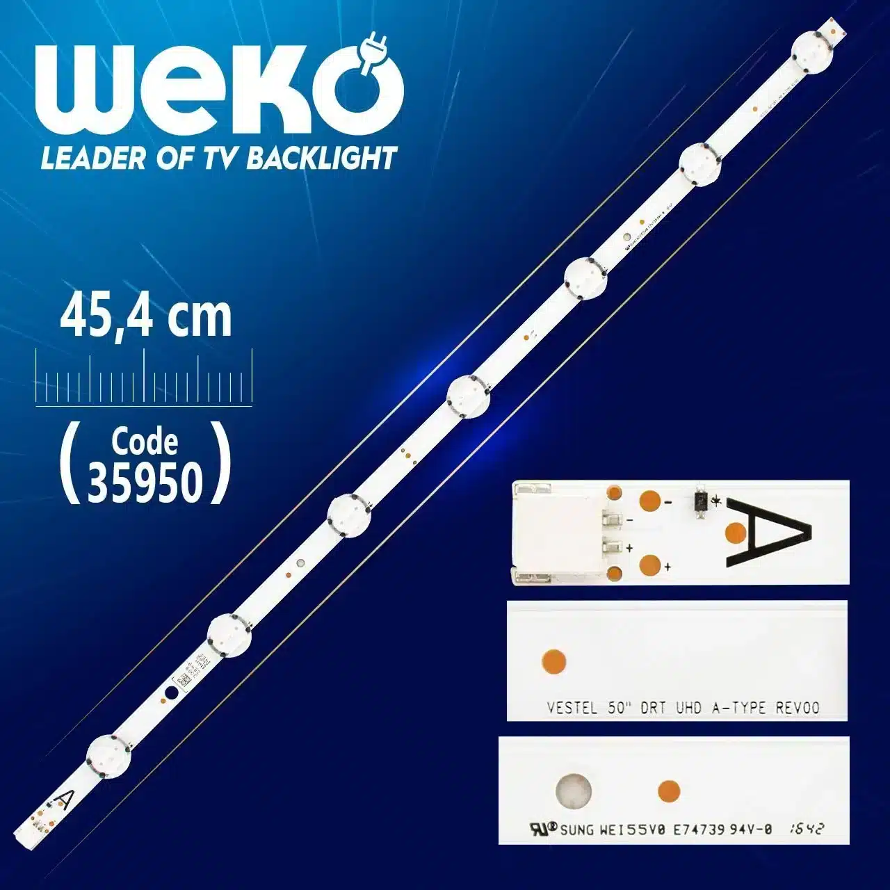 Vestel 50'' DRT UHD A-TYPE REV00 45.4 CM 7 LEDLİ Tv Led Bar