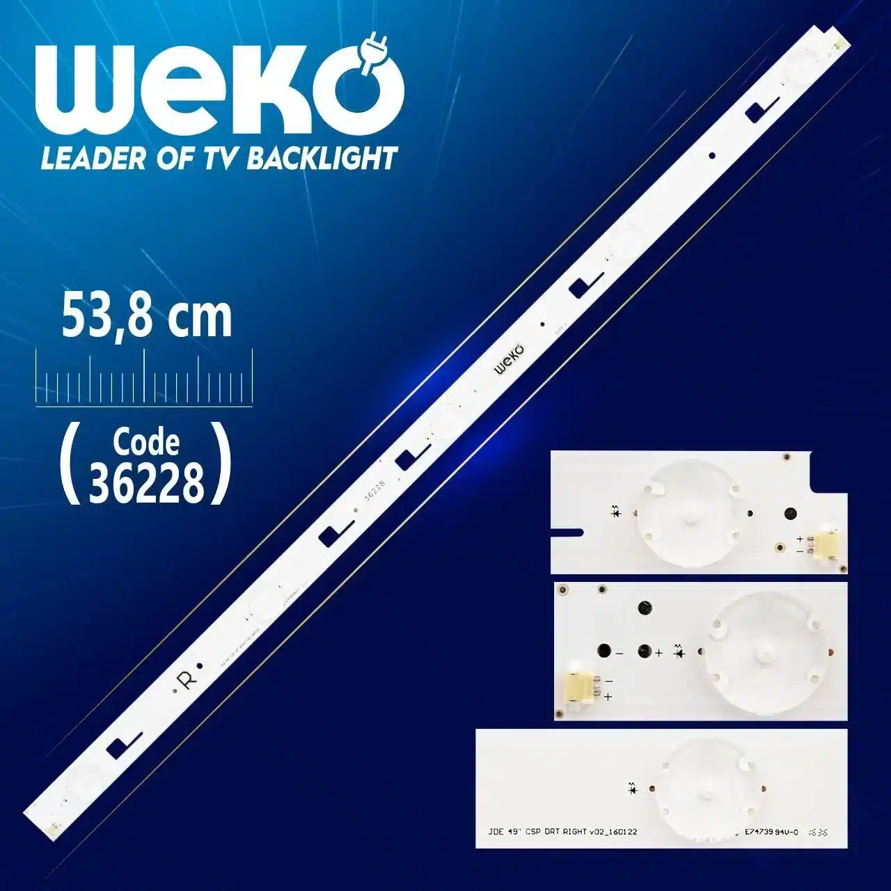 JDE 49'' CSP DRT RIGHT V02_160122 5 LEDLİ 5 Ledli 53.8 Cm Tv Led Bar