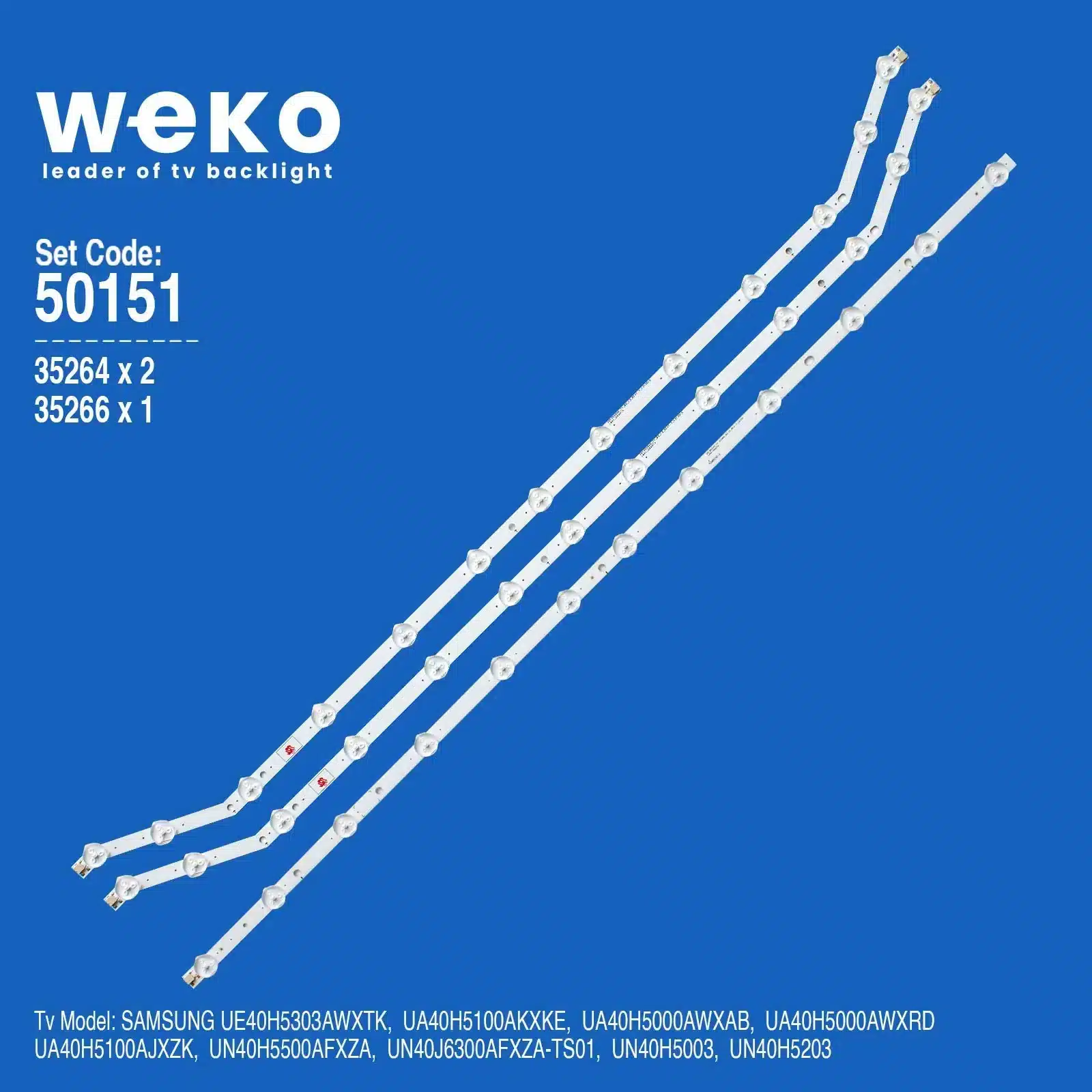 Samsung UE40H5303Awxtk 40'' inç 3 Adet Tv Led Bar