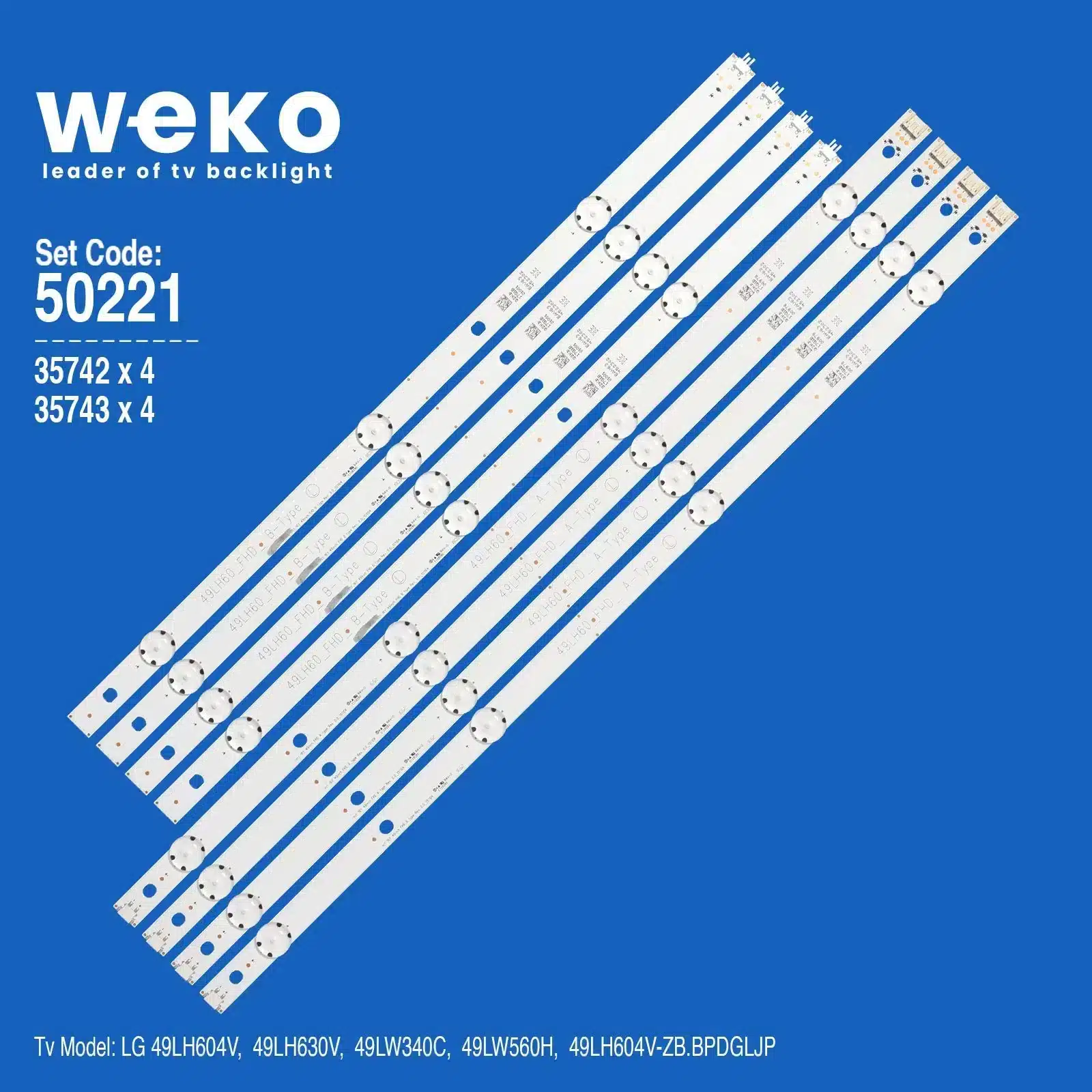 Lg 49LH604V-Zb Bpdgljp 49'' inç 8 Adet Tv Led Bar