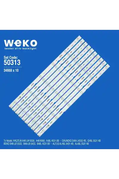 Arçelik A48 LW 6536 48'' inç 10 Adet Tv Led Bar