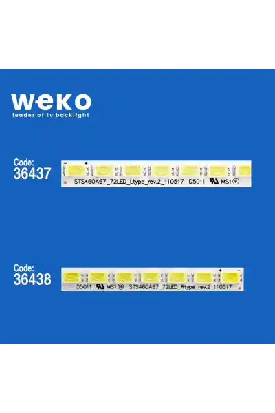 Tcl L46V7300A-3D 46'' inç 2 Adet Tv Led Bar - Görsel 2