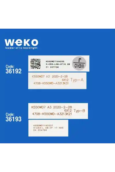 Toshiba 55U7750EE 55'' inç 12 Adet Tv Led Bar - Görsel 2