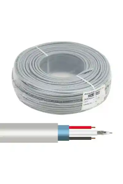 Powermaster 2+1 Gri 0.22 Mm CCTV Kamera Kablosu 100 Metre
