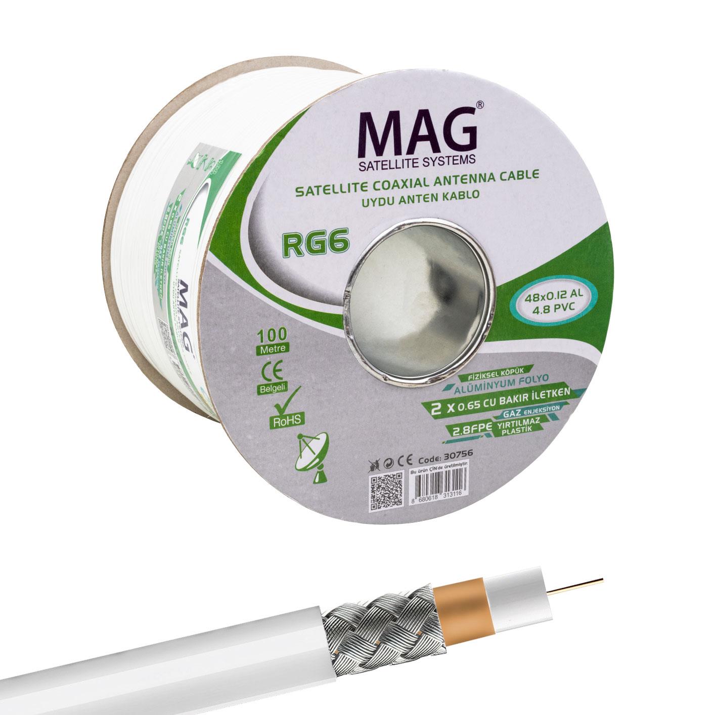 Mag RG59 Fa Mini Dual Bitişik Kablo 100 Metre