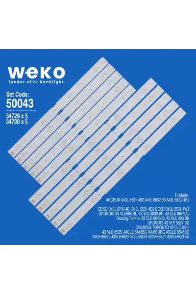 Grundig 43 VLE 420 BN 43'' inç 10 Adet Tv Led Bar