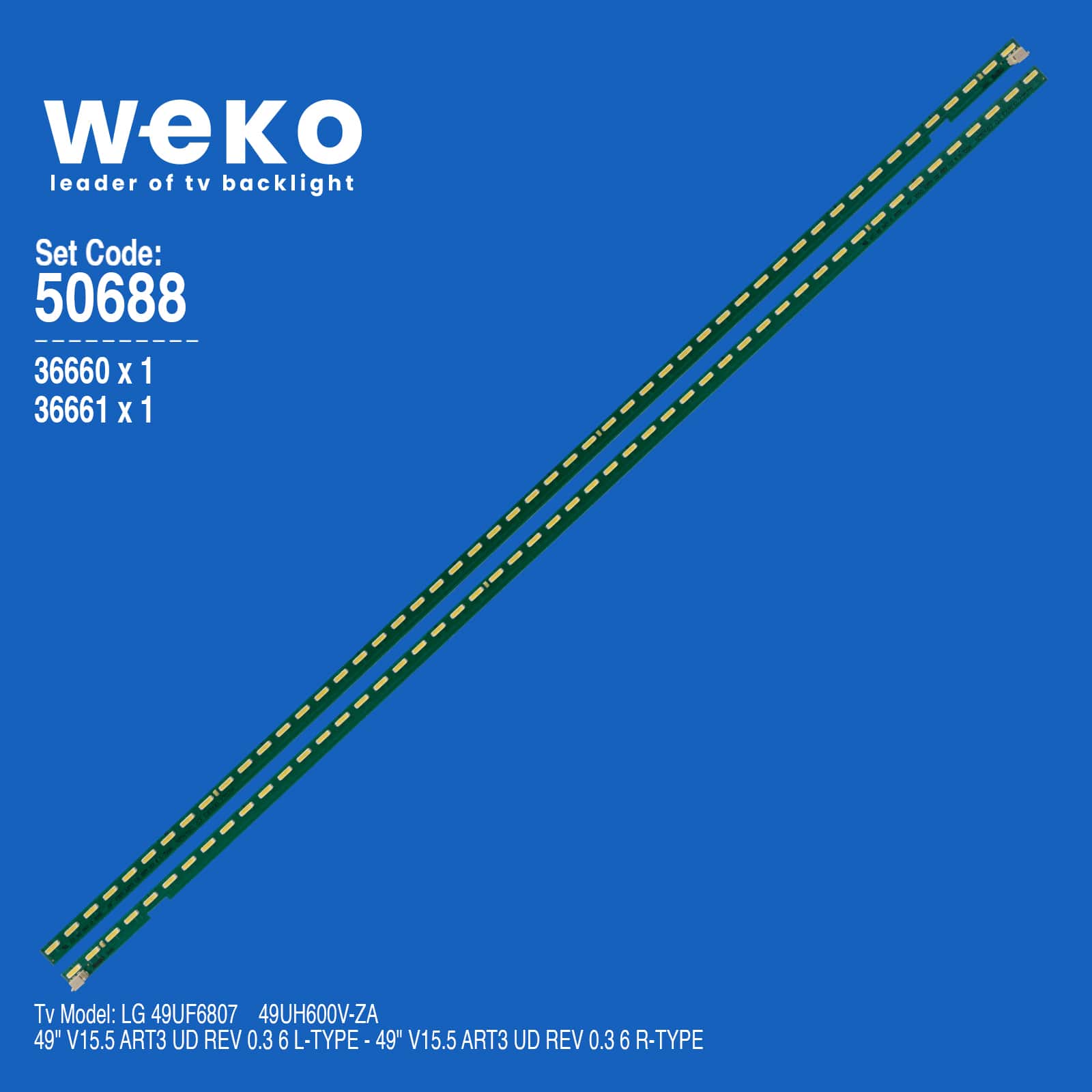 50688 Lg 49UH600V-ZA.BPDWLJG 49'' inç 2 Adet Tv Led Bar - Görsel 1