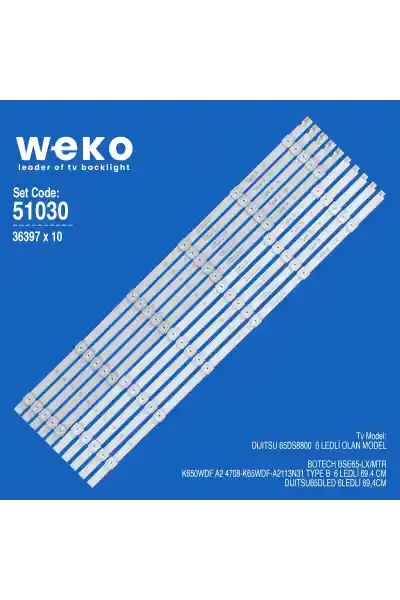 Botech BSE65-LX/MTR 65'' 10 Adet Tv Led Bar