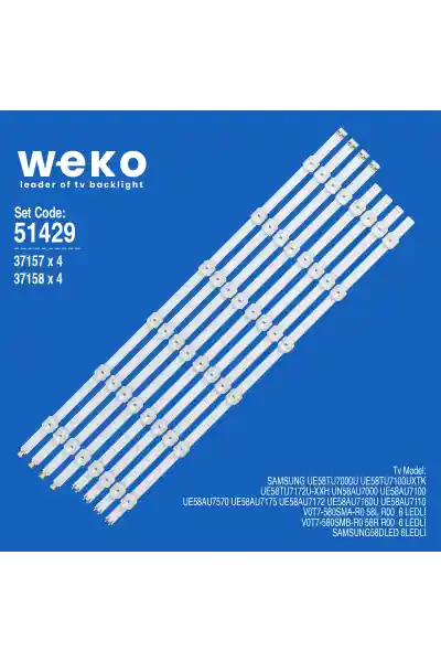 Samsung UE58AU7175 58'' 8 Adet Tv Led Bar