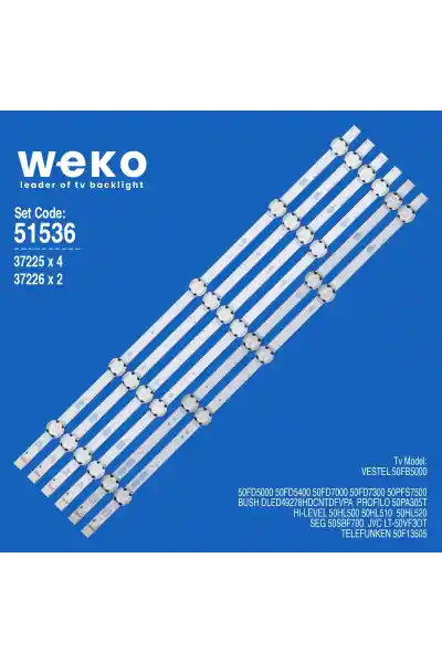 Vestel 50FD7300 50'' 6 Adet Tv Led Bar