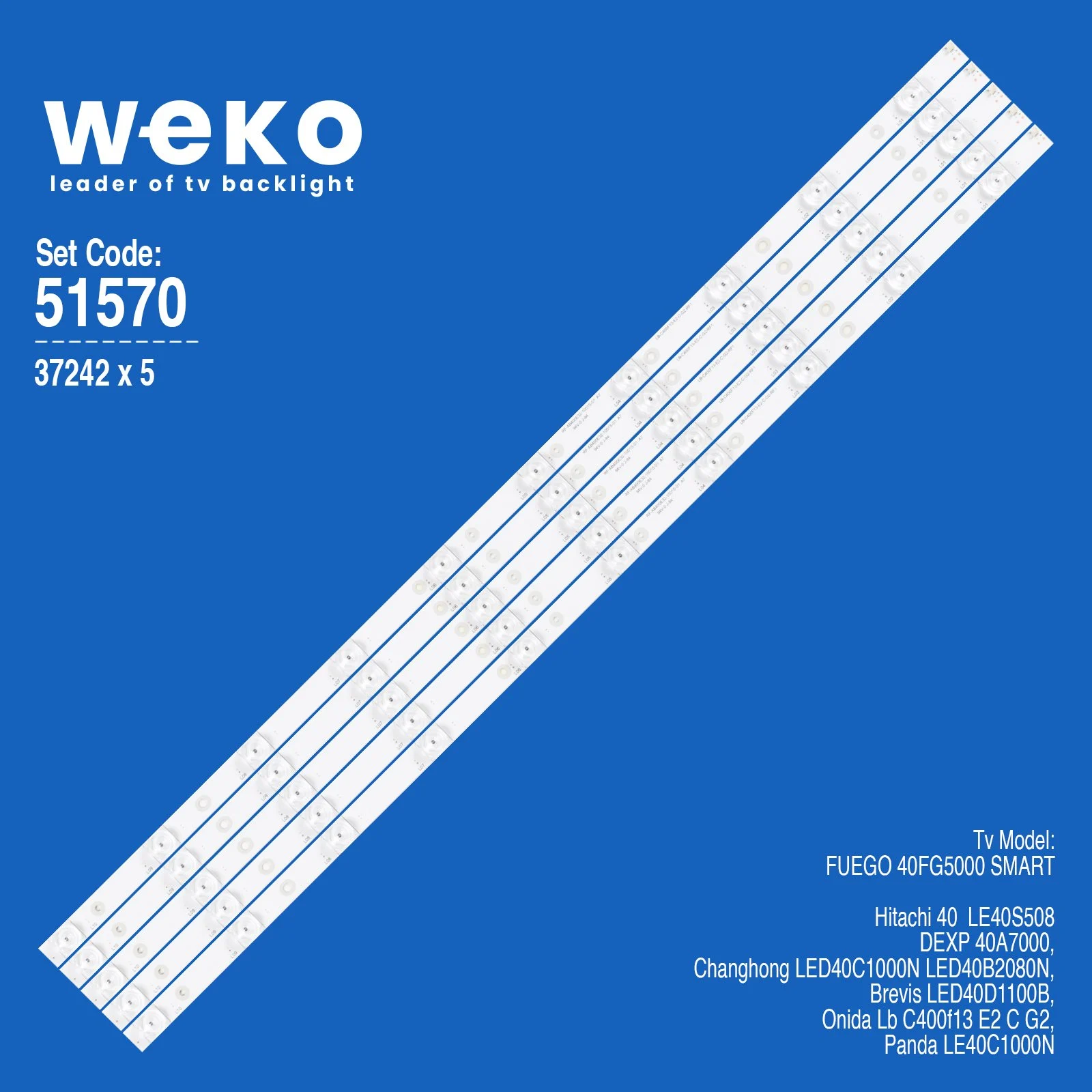 Brevis LED40D1100B 40'' 5 Adet Tv Led Bar