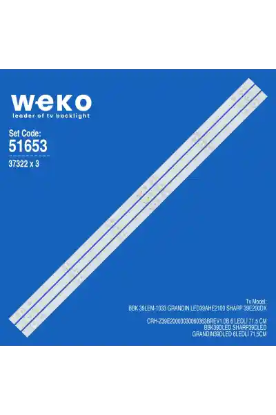 Sharp 39E200DX 39'' 3 Adet Tv Led Bar