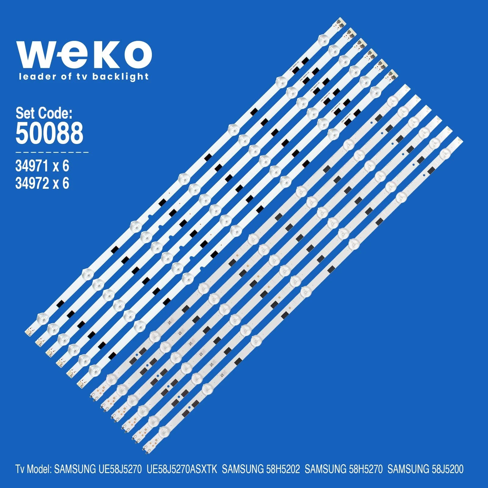 Samsung UE58H5203 58'' inç 12 Adet Tv Led Bar