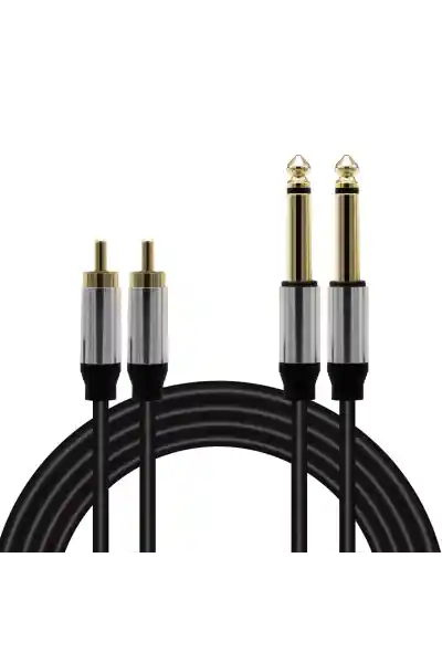 Magicvoice LD398 2x 6.3 Mm Mono Erkek - 2x Rca Erkek 3 Metre Kablo