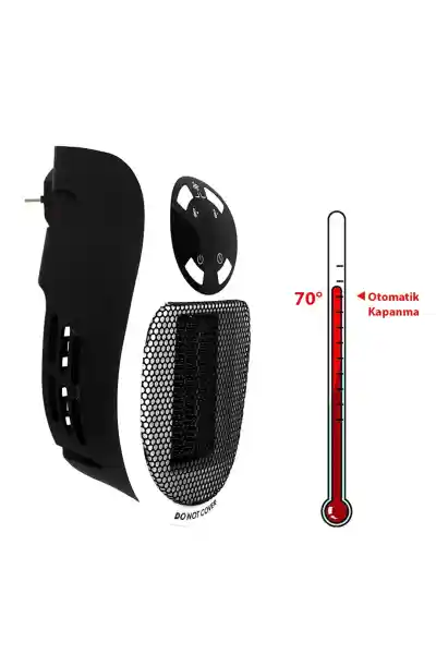 PowerMaster PM-20327 500 Watt Priz Tipi Uzaktan Kumandalı Taşınabilir Isıtıcı (Zamanlayıcı - Otomatik Kapanma) - Görsel 5