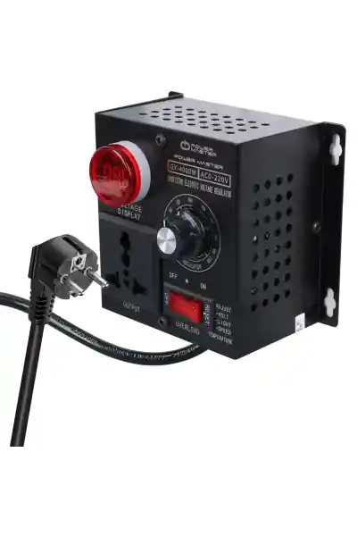 PowerMaster PM-21013 10-100V AC 4000 Watt 15A Hız Işık Kontrolü Motor Sürücü Voltaj Regülatör - Görsel 2