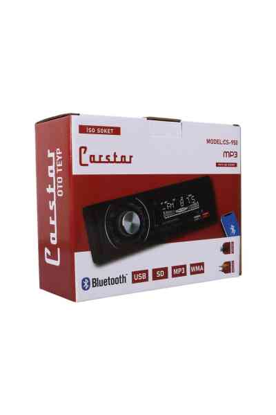 Carstar CS-950 Çift USB/SD/FM/AUX/Bluetooth Kumandalı Oto Teyp 4X60 Watt - Görsel 4