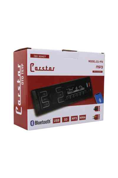 Carstar CS-970 Çift USB/SD/FM/AUX/Bluetooth Kumandalı Oto Teyp 4X60 Watt - Görsel 4