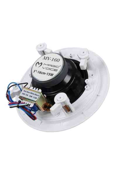 MagicVoice MV-160 16 CM 6'' Tweeterli Beyaz Trafolu Alçıpan Tavan Hoparlör - Görsel 2