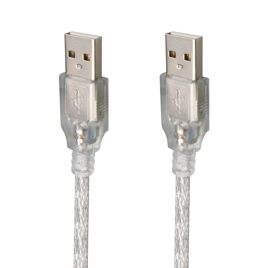 Powermaster 3 Metre Usb Erkek-Erkek Kablo Şeffaf