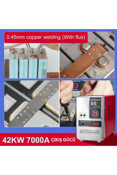 Glitter 811H Şarjlı Pil Profesyonel Bakır - Nikel Punta Kaynak Makinesi 36KW/42KW 7000A - Görsel 4