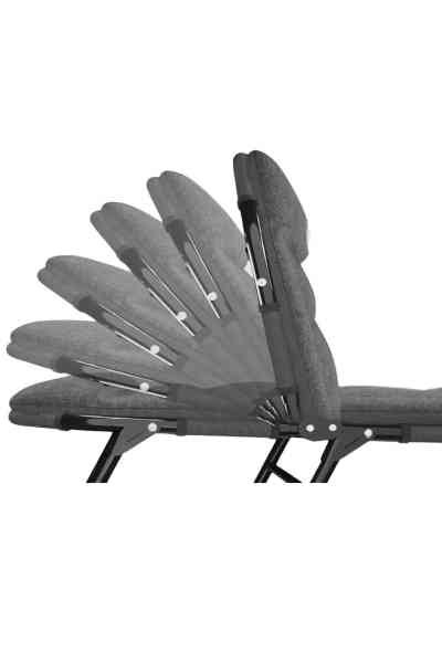 Sunup SN-26975 Taşınabilir Ayarlanabilir 5 Kademe Sünger Kamp Yatak Şezlong (Kazayağı) - Görsel 2